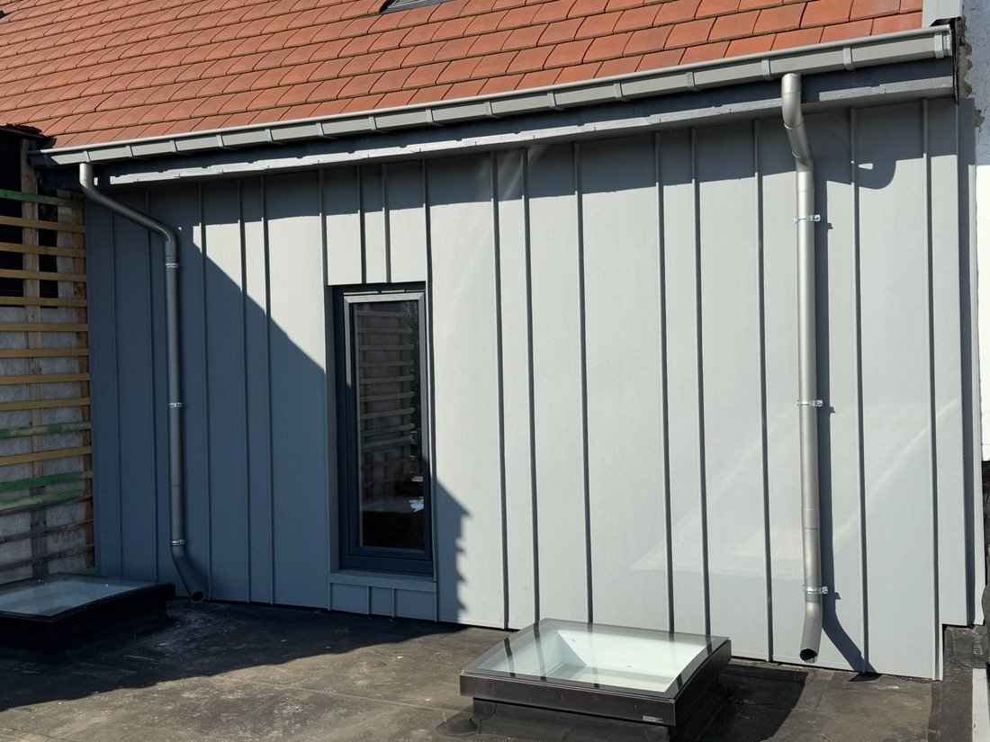 Chantier : Bardage joint debout