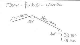 JI - Faitière crantée long. 1m14 (1m utile) 45.333