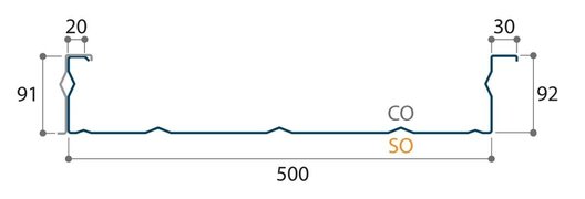 JI - Plateau de bardage 92.500 0,88mm blanc