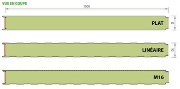 REX - SDW Bardage 0,63mm - 1150 FV 60mm