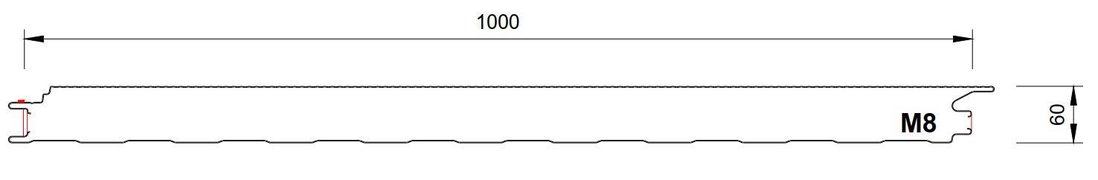 REX - SDW Bardage 60mm FC 1000 M8