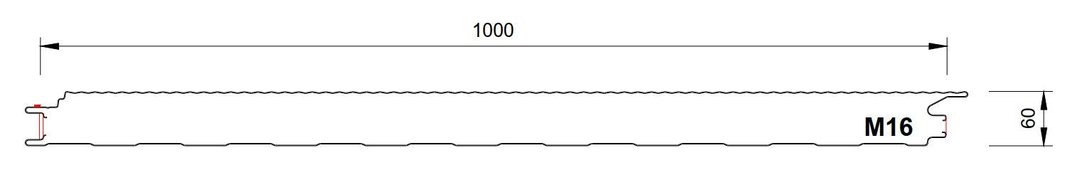 REX - SDW Bardage 60mm FC 1000 M16