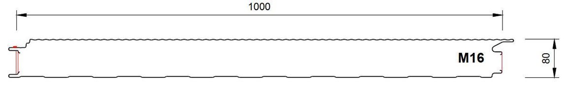 REX - SDW Bardage 80mm FC 1000 M16