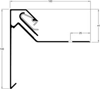 Roval - Rive Roval-77 à clips 100x100mm - Brut